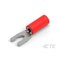 Te Connectivity Fork Terminal, #6 Stud Size, 16 AWG, 600 V, Vinyl, PVC Insulated, Red 52949 - alternate 1